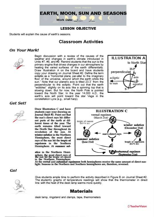 Earth's Seasons Activity