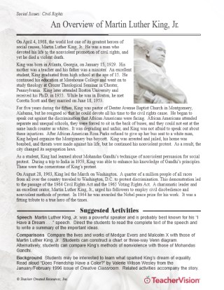 The Life and Accomplishments of Martin Luther King, Jr.