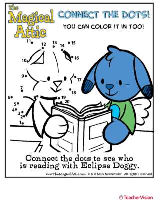 Magical Attic Connect the Dots Coloring Puzzle
