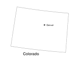 Colorado State Map with Capital