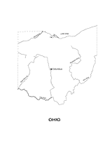 Ohio State Map with Physiography