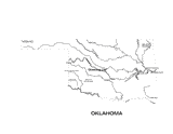 Oklahoma State Map with Physiography