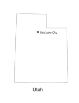 Utah State Map with Capital