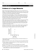 Evidence of a Large Meteorite
