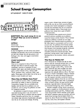 School Energy Consumption: Student Section