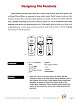 Designing Tiki Pendants