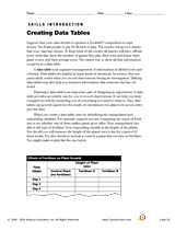 Creating Data Tables