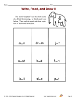 Write, Read, and Draw -- Short e""