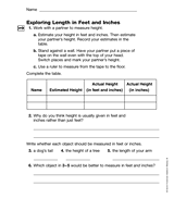 Exploring Length in Feet and Inches (Gr. 3)