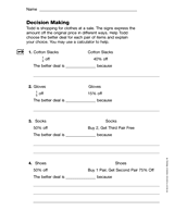 Ratio, Percent, and Probability: Decision Making (Gr. 5)