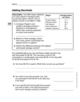 Adding Decimals (Gr. 5)