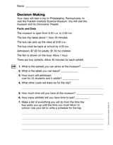 Division: Decision Making Skills (Gr. 5)