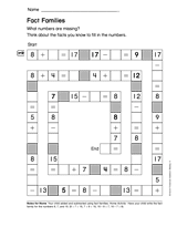 Fact Families Maze