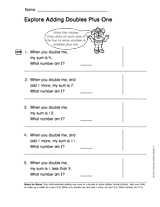 Explore Adding Doubles Plus 1 (Gr. 1)