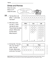 Dimes and Pennies (Gr. 1)