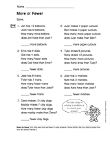 More or Fewer (Gr. 2)