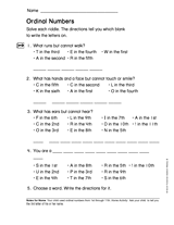 Ordinal Numbers (Gr. 2)