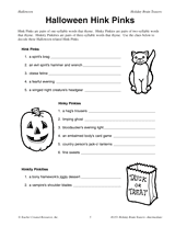 Halloween Hink Pinks