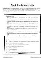 Rock Cycle Match-Up