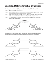 Decision Making Graphic Organizer