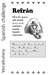 Spanish Vocabulary Challenge: Spanish Expression
