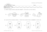 Math Warm-Up 13 for Gr. 1 & 2: Numbers and Numeration