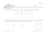 Math Warm-Up 87 for Gr. 1 & 2: Operations