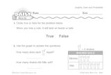 Math Warm-Up 185 for Gr. 1 & 2: Graphs, Data & Probability
