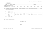 Math Warm-Up 248 for Gr. 1 & 2: Algebra, Patterns & Functions