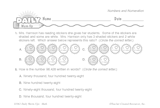 Math Warm-Up 17 for Gr. 3 & 4: Numbers and Numeration