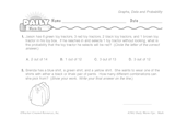 Math Warm-Up 185 for Gr. 3 & 4: Graphs, Data & Probability