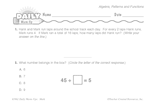 Math Warm-Up 260 for Gr. 3 & 4: Algebra, Patterns & Functions