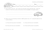Math Warm-Up 40 for Gr. 3 & 4: Numbers and Numeration