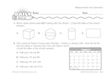 Math Warm-Up 119 for Gr. 5 & 6: Measurement & Geometry