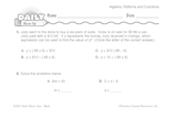 Math Warm-Up 218 for Gr. 5 & 6: Algebra, Patterns & Functions