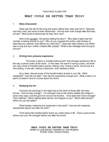 What Could Be Better Than This? Teacher's Guide