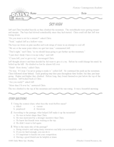 Realistic Fiction Reading Warm-Up: Sky High
