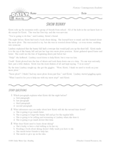 Realistic Fiction Reading Warm-Up: Snow Bunny