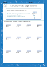 Dividing by One-Digit Numbers I