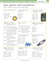 Stars, Galaxies, and Constellations Quiz
