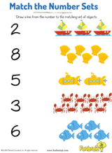 Match the Numbers at the Beach